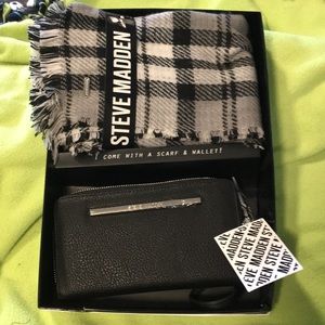 Steve Madden scarf and wallet